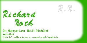 richard noth business card
